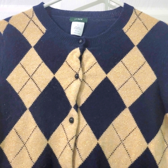 J Crew Women's Button-Down Shimmery Wool Cashmere Blend Cardigan Sweater Size S - Picture 3 of 12